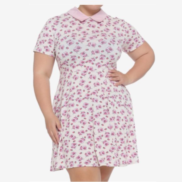 Hot Topic Dresses & Skirts - NWT Midnight Hour Strawberry Milk Carton Collar Dress Women's Plus Size 3X